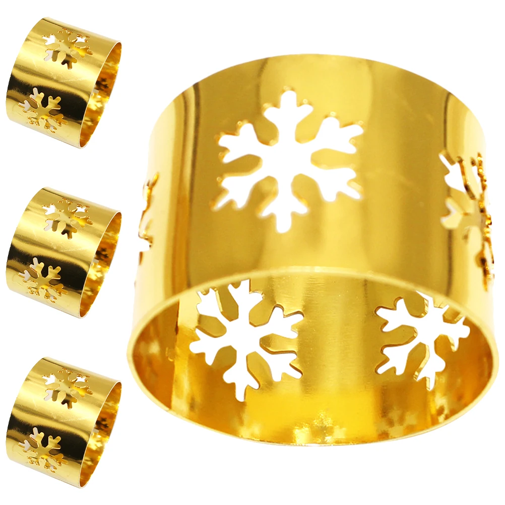 4Pcs Napkin Rings Xmas Alloy Snowflake Patterns Party Props Table Decor Fine Long Service Life Christmas Gifts
4Pcs Napkin Rings Xmas Alloy Snowflake Patterns Party Props Table Decor Fine Long Service Life Christmas Gifts