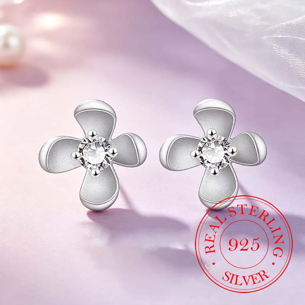 925 Sterling Silver Jewelry Luxury Zircon Crystal Flower Stud Earrings for Women Wedding Party Jewelry For Girls Friend Gift
925 Sterling Silver Jewelry Luxury Zircon Crystal Flower Stud Earrings for Women Wedding Party Jewelry For Girls Friend Gift