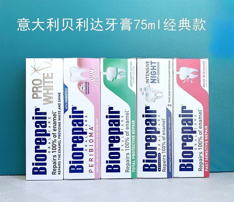 Toothpaste for Enamel Repair & Whitening, Night Formula with Anti-Sensitivity & Gum Care, 75ml Italy
Toothpaste for Enamel Repair & Whitening, Night Formula with Anti-Sensitivity & Gum Care, 75ml Italy