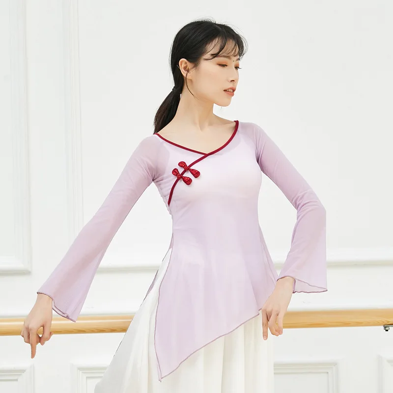 Chinese National Classical Dance Practice Suit Women's Adult Body Rhyme Yarn Yarn Elegant Dance Top
Chinese National Classical Dance Practice Suit Women's Adult Body Rhyme Yarn Yarn Elegant Dance Top
