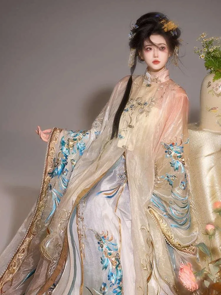 New Chinese-style heavy embroidery dot large sleeves for Hanfu women
New Chinese-style heavy embroidery dot large sleeves for Hanfu women