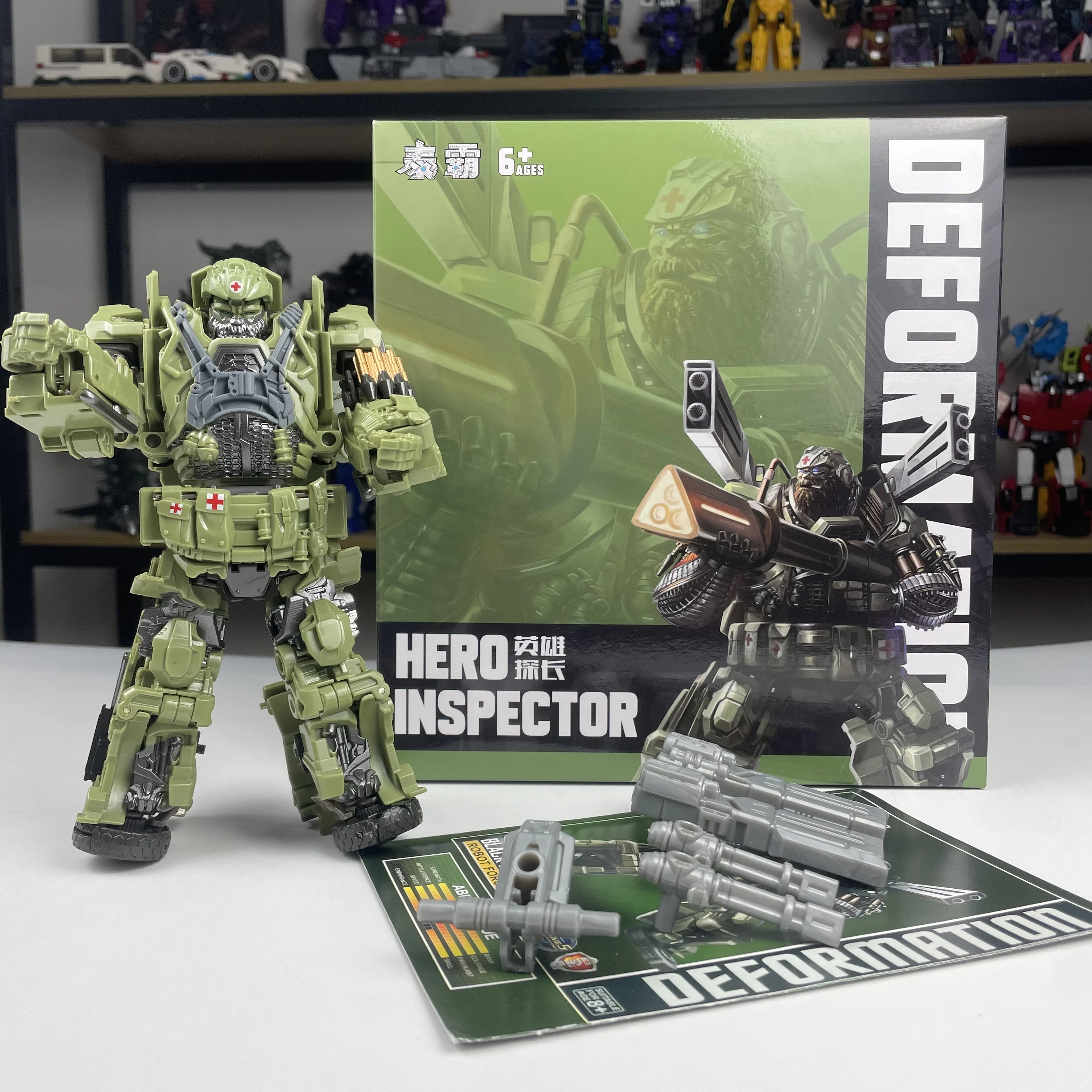 TAIBA Transforming Toys YS06 18cm Hero Inspector Alloy Version Movie 5 Hound Car Robot Model Collect Action Figures
TAIBA Transforming Toys YS06 18cm Hero Inspector Alloy Version Movie 5 Hound Car Robot Model Collect Action Figures