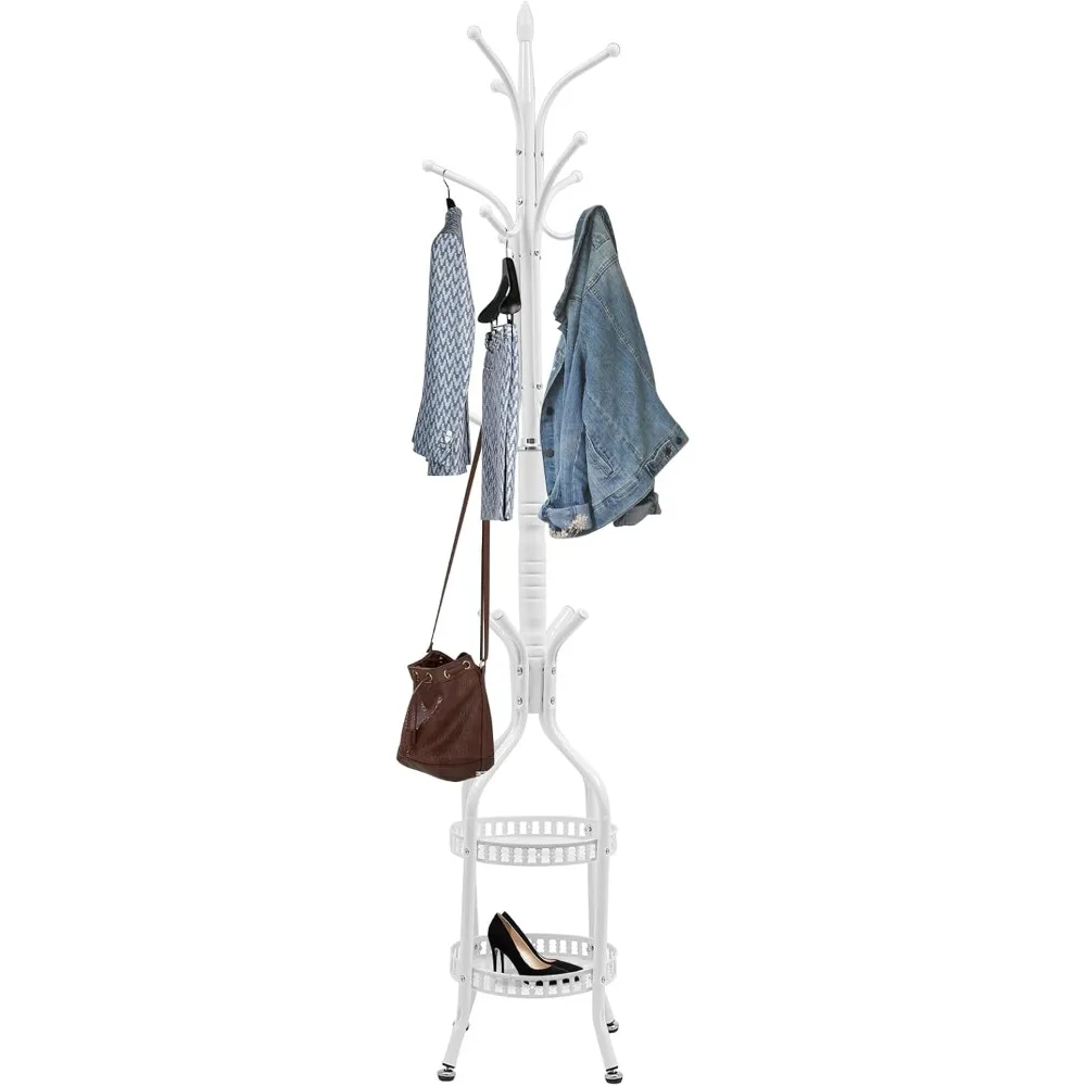 Free-standing hat hanger with double basket, metal tree rack hanger, for family entrance, bedroom
Free-standing hat hanger with double basket, metal tree rack hanger, for family entrance, bedroom
