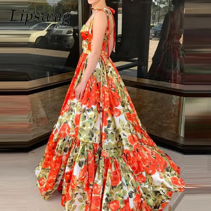 2025 Elegant Floral Print High Waist Maxi Dress All Match Folds Big Hem Party Dress Women New Bow Suspender Loose Bohemian Dress
2025 Elegant Floral Print High Waist Maxi Dress All Match Folds Big Hem Party Dress Women New Bow Suspender Loose Bohemian Dress