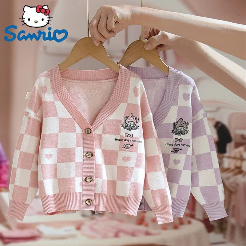 Вязаный кардиган Sanrio Kuromi My Melody Jk, Детская Милая Короткая юбка-свитер в стиле аниме для девочек, школьная форма, подарок на день рождения
Вязаный кардиган Sanrio Kuromi My Melody Jk, Детская Милая Короткая юбка-свитер в стиле аниме для девочек, школьная форма, подарок на день рождения