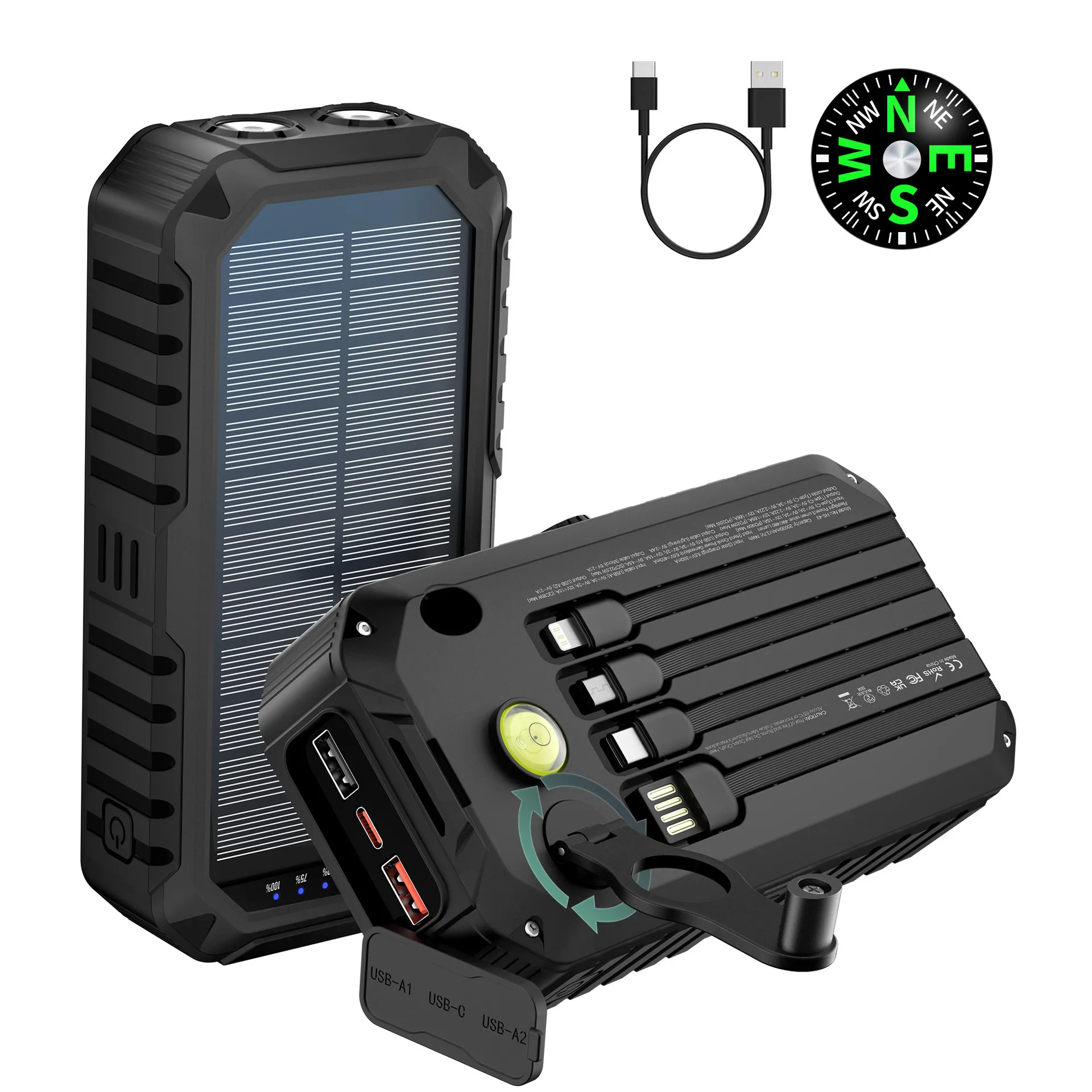 Hand Crank Solar Power Bank 20000mAh Waterproof Portable 22.5W Fast Charger Powerbank for iPhone Xiaomi Samsung Huawei Poverbank
Hand Crank Solar Power Bank 20000mAh Waterproof Portable 22.5W Fast Charger Powerbank for iPhone Xiaomi Samsung Huawei Poverbank