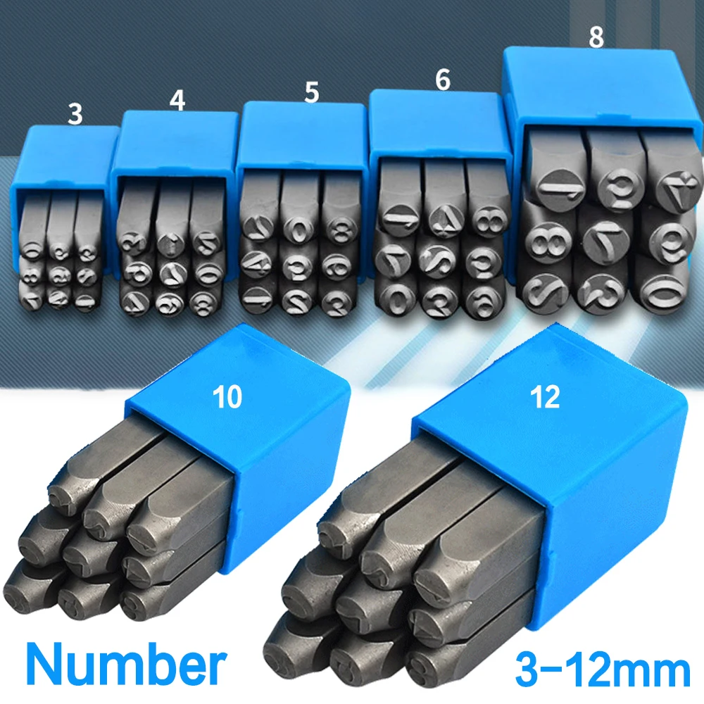 3-12mm Number Alloy Steel Stamp with Storage Box Punch Set Hardened Metal Leather Jewelry Craft Embossing Handmade Carving Tool
3-12mm Number Alloy Steel Stamp with Storage Box Punch Set Hardened Metal Leather Jewelry Craft Embossing Handmade Carving Tool