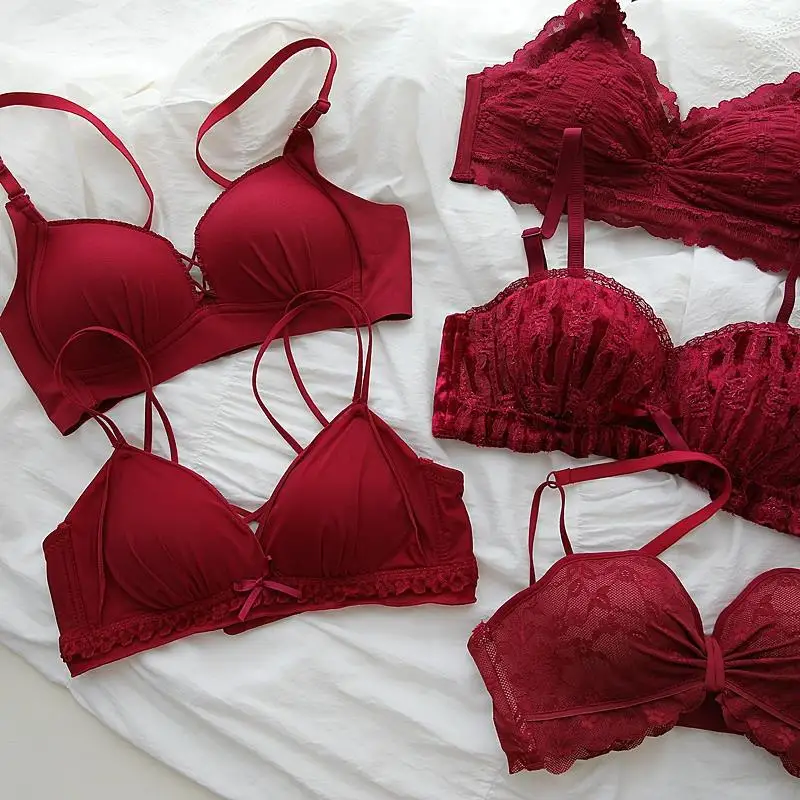 Red Lace Bra Set Wedding Thick Thin Style Gathered Underwear Steel Ring for Brides Available in plus Sizes Four Seasons Wear
Red Lace Bra Set Wedding Thick Thin Style Gathered Underwear Steel Ring for Brides Available in plus Sizes Four Seasons Wear