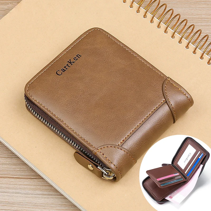 Men's PU Leather Wallet Zipper Small Purse Card Holder Man Coin Purse Man Money Bag Cross Style Multi-function Card Bag
Men's PU Leather Wallet Zipper Small Purse Card Holder Man Coin Purse Man Money Bag Cross Style Multi-function Card Bag