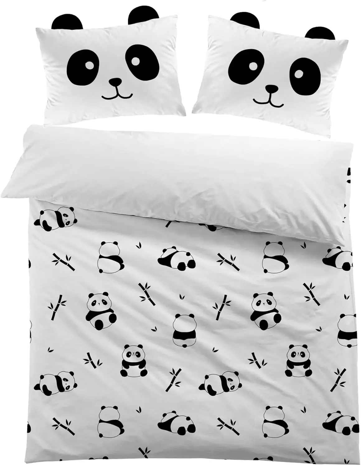 Cute Panda Duvet Cover Set Black White Animal Bedding Set with Pillowcase Zip Fastening Quilt Cover Kids Boys Girls Double
Cute Panda Duvet Cover Set Black White Animal Bedding Set with Pillowcase Zip Fastening Quilt Cover Kids Boys Girls Double