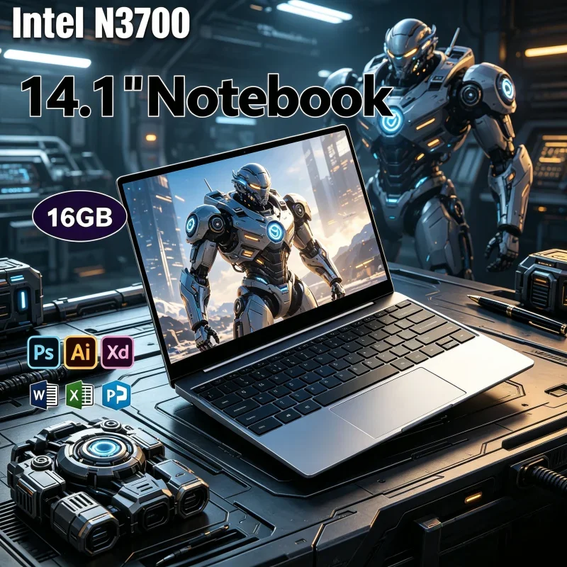 Windows 11 Ready 14.1 Inch Thin Notebook Featuring Intel N3700 Processor, 16GB/32GB RAM Setup as an All-round for Work and Daily
Windows 11 Ready 14.1 Inch Thin Notebook Featuring Intel N3700 Processor, 16GB/32GB RAM Setup as an All-round for Work and Daily