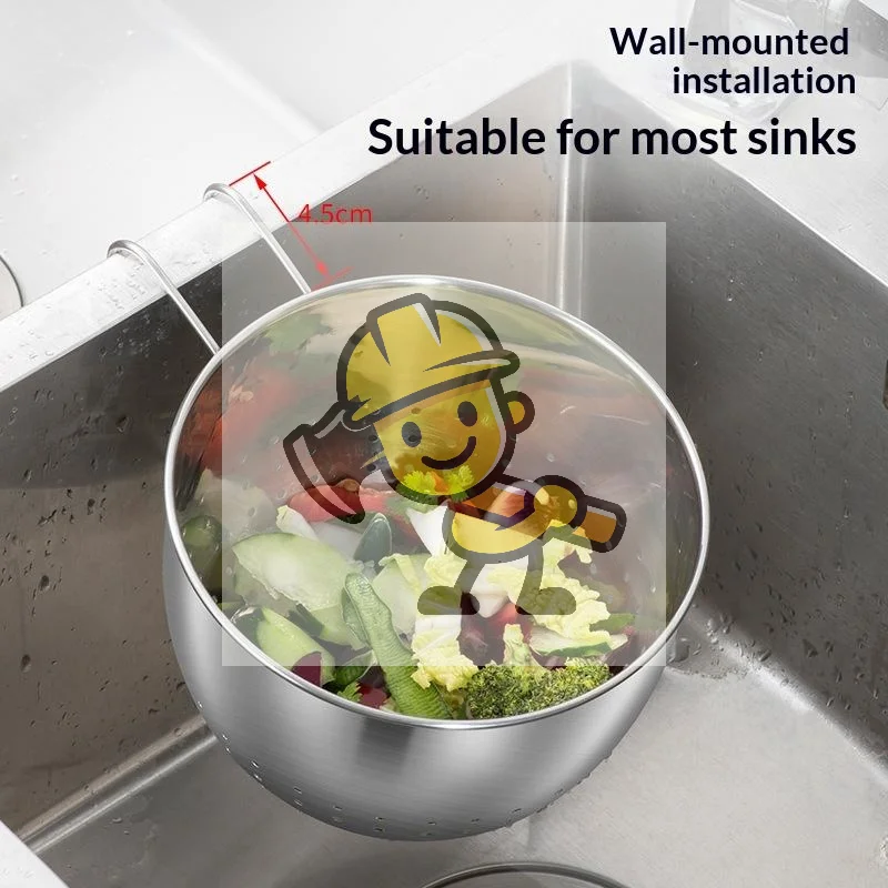 Stainless Steel Sink Strainer With Convenient Round Basin Holder For Food Scraps Waste Kitchen Sink Draining Rack With Handle
Stainless Steel Sink Strainer With Convenient Round Basin Holder For Food Scraps Waste Kitchen Sink Draining Rack With Handle