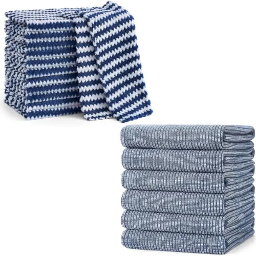 12 Pack Coral Velvet Wave Design Lint Free Kitchen Dish Cloths 10 x 10 inches and Large Cotton Kitchen Hand Towels(18"x 28" 6 P
12 Pack Coral Velvet Wave Design Lint Free Kitchen Dish Cloths 10 x 10 inches and Large Cotton Kitchen Hand Towels(18"x 28" 6 P