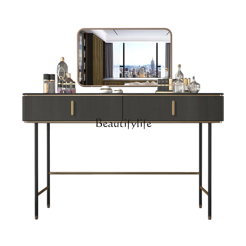 Light luxury dresser modern simple small apartment marble cosmetic table and chair combination
Light luxury dresser modern simple small apartment marble cosmetic table and chair combination