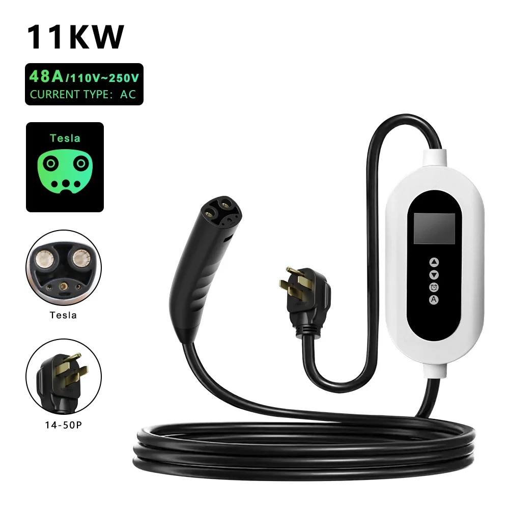 High Performance Portable EV Charger 48A 11kW Adjustable AC Fast Charger Leakage Overcurrent Protection with Carry Bag
High Performance Portable EV Charger 48A 11kW Adjustable AC Fast Charger Leakage Overcurrent Protection with Carry Bag