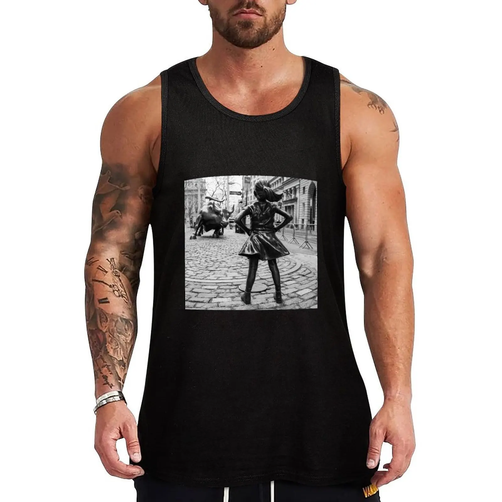 Fearless Girl And Wall Street Bull Statue Tank Top Man sleeveless shirt Men's gym Man summer clothes
Fearless Girl And Wall Street Bull Statue Tank Top Man sleeveless shirt Men's gym Man summer clothes