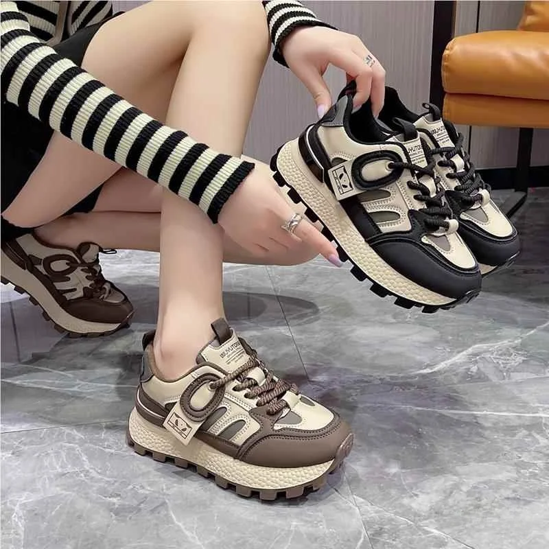 Black Dad Shoes Women's 2024 Spring Autumn New Style Thick Bottom Casual Sports Shoes Foot Slimming Trendy Rubber Outsole
Black Dad Shoes Women's 2024 Spring Autumn New Style Thick Bottom Casual Sports Shoes Foot Slimming Trendy Rubber Outsole