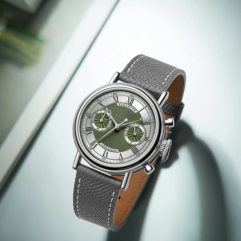 FARASUTE Fashion Japan VK64 Quartz Movement Men's Watch Chronograph Sport Watch AR Coating Sapphire Waterproof Wristwatch Reloj
FARASUTE Fashion Japan VK64 Quartz Movement Men's Watch Chronograph Sport Watch AR Coating Sapphire Waterproof Wristwatch Reloj