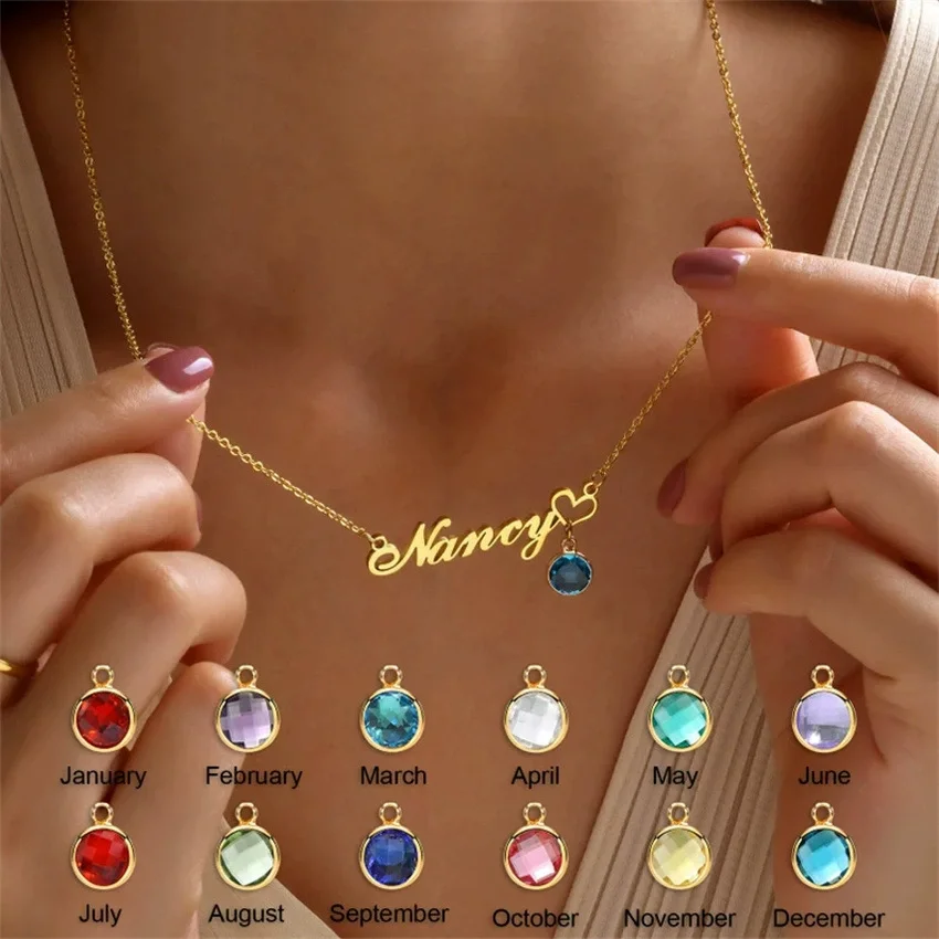 Custom Name Necklace Pendant for Women Personalized Clavicle Chain with Birthstone Fashion Jewelry Girlfriend's Birthday Gift
Custom Name Necklace Pendant for Women Personalized Clavicle Chain with Birthstone Fashion Jewelry Girlfriend's Birthday Gift