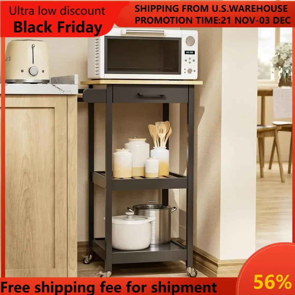 Small Kitchen Island with Top Drawer, Mobile Rolling Cart on Metal Wheels with 2 Open Shelf, 3 Side Hooks, Wine Rack for
Small Kitchen Island with Top Drawer, Mobile Rolling Cart on Metal Wheels with 2 Open Shelf, 3 Side Hooks, Wine Rack for