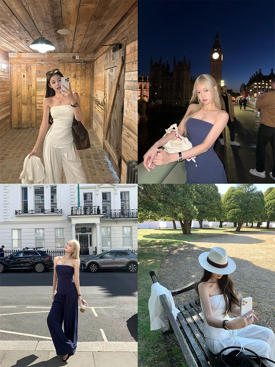 Good Morning Fan Fan Recommendations Linen Slim Fit Wrap around Tube Top Wide Leg Casual Pants Faion Set for Women
Good Morning Fan Fan Recommendations Linen Slim Fit Wrap around Tube Top Wide Leg Casual Pants Faion Set for Women