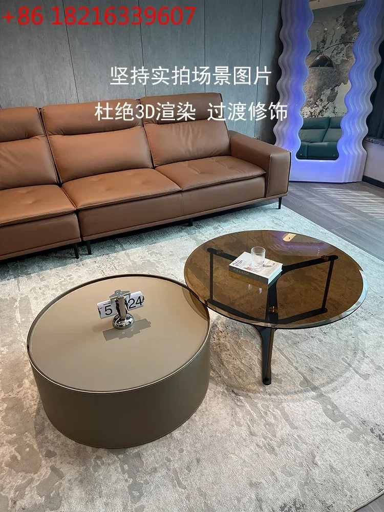 TAO Amber-Yellow Glass Coffee Table Living Room Home Modern Light Luxury Combination round
TAO Amber-Yellow Glass Coffee Table Living Room Home Modern Light Luxury Combination round
