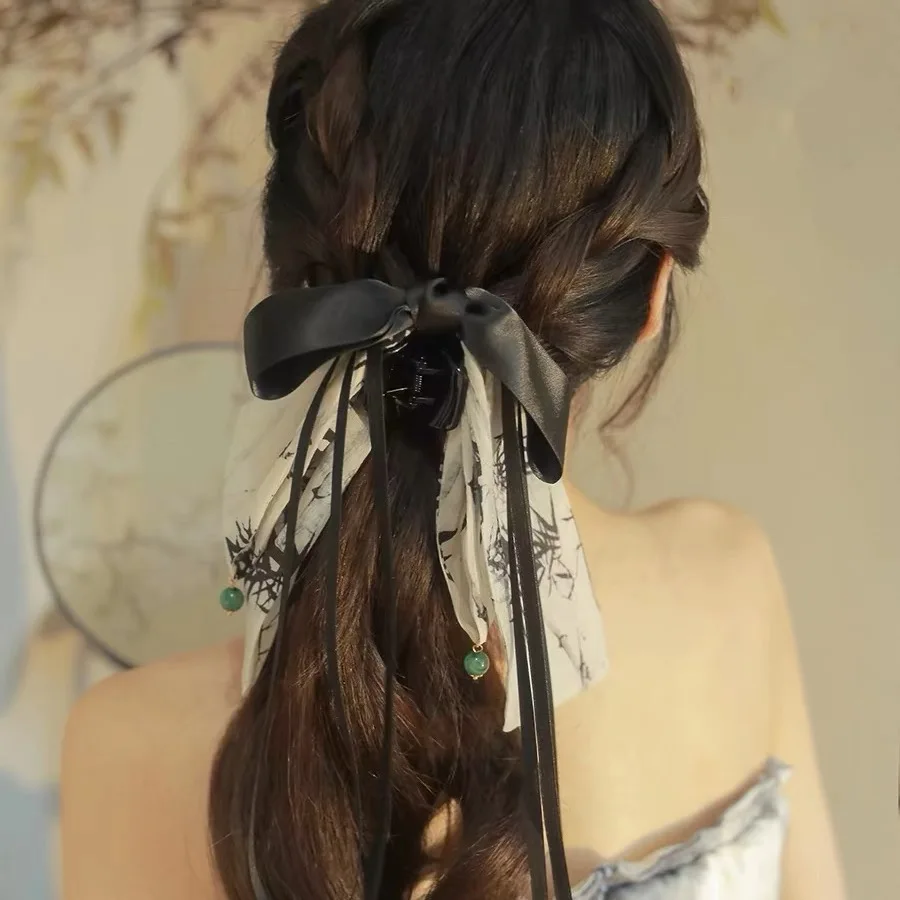 Streamer Bow Hair Clip Claw For Women Retro Ribbon Hairpin Girls Summer Simple Hair Claw Crab Fashion Hair Accessories
Streamer Bow Hair Clip Claw For Women Retro Ribbon Hairpin Girls Summer Simple Hair Claw Crab Fashion Hair Accessories