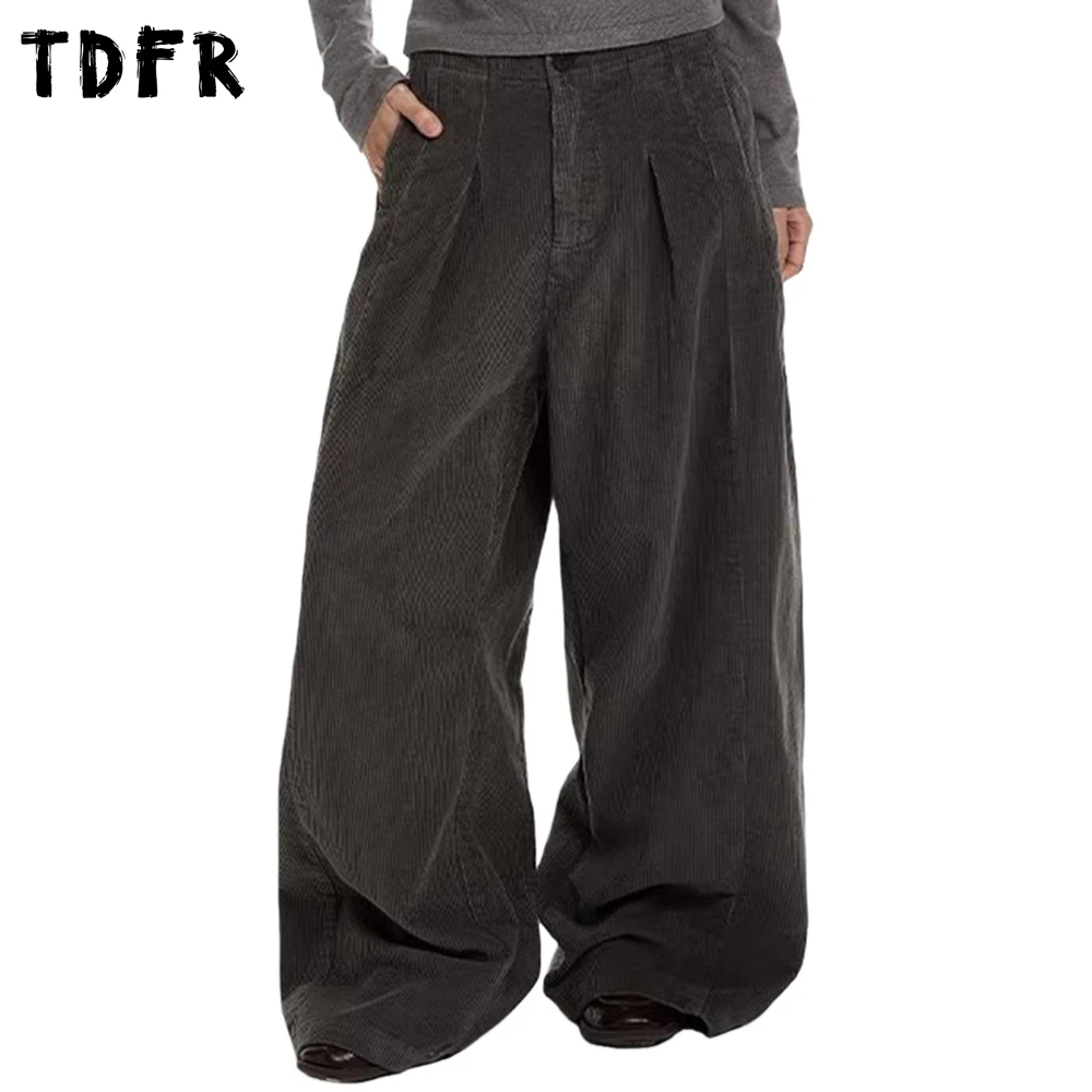 Retro Knitted Corduroy Casual Pants Mens Simple Solid Color Autumn Winter Loose Wide Leg Baggy Trousers Man
Retro Knitted Corduroy Casual Pants Mens Simple Solid Color Autumn Winter Loose Wide Leg Baggy Trousers Man