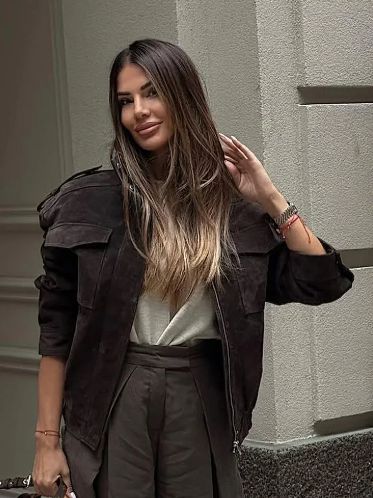 HH Women Autumn High Street Solid Coats Turtleneck Pocket Decoration Zipper Women's New Fashion Long Sleeves Jackets Trendy
HH Women Autumn High Street Solid Coats Turtleneck Pocket Decoration Zipper Women's New Fashion Long Sleeves Jackets Trendy