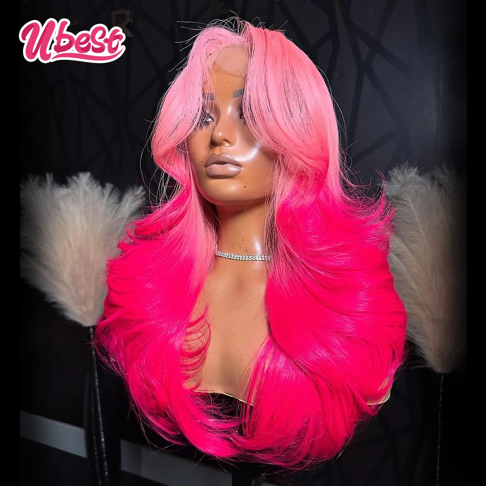 Ubest Ombre Pink 613 Colored Body Wave 13x6 13x4 Lace Front Wigs Brazilian 100% Human Hair Transparent Wig Pre Plucked For Women
Ubest Ombre Pink 613 Colored Body Wave 13x6 13x4 Lace Front Wigs Brazilian 100% Human Hair Transparent Wig Pre Plucked For Women