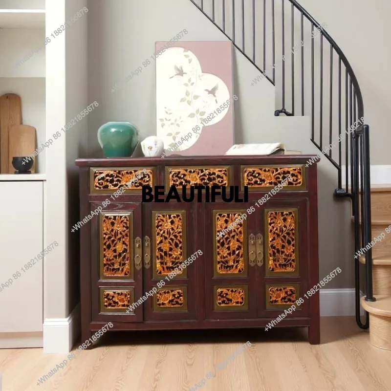 Chinese classical dining side cabinet custom hollow carved locker storage cabinet living room furniture can be customized
Chinese classical dining side cabinet custom hollow carved locker storage cabinet living room furniture can be customized