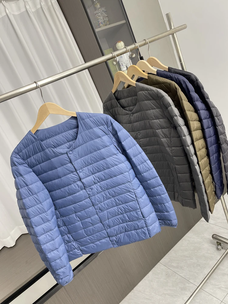 Casual 90 Du down Jaet Lightweight Thin Warm All-Match Collarl Men's down Coat for Autumn Winter Try-On Room Faion
Casual 90 Du down Jaet Lightweight Thin Warm All-Match Collarl Men's down Coat for Autumn Winter Try-On Room Faion