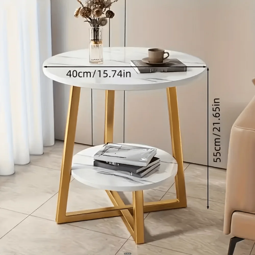 2Tier Metal Coffee Table With Storage Shelves Compact Round Side Table For Living Room Balcony Or Bedroom White Marble Top
2Tier Metal Coffee Table With Storage Shelves Compact Round Side Table For Living Room Balcony Or Bedroom White Marble Top