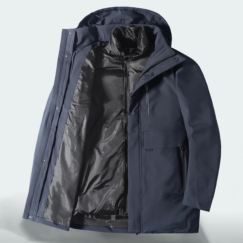 Padded Overcoat Men's Long Plush Thickened Parkas 2 Pieces Hooded Men's Parker Winter Jacket Coat Winter Warm Thick Zipper Coat
Padded Overcoat Men's Long Plush Thickened Parkas 2 Pieces Hooded Men's Parker Winter Jacket Coat Winter Warm Thick Zipper Coat