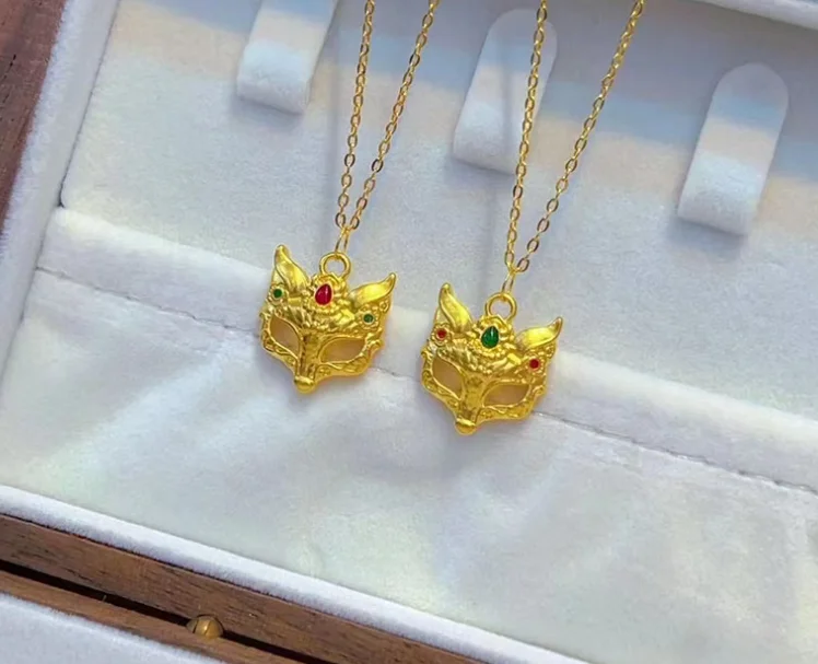 24k pure gold fox pendants for women 999 real gold fox charms paint pendant
24k pure gold fox pendants for women 999 real gold fox charms paint pendant
