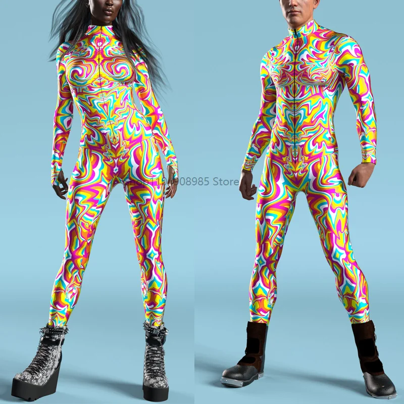 Dopamin Costume Colorful Rainbow Abstract Geometry 3D Print Sexy Skinny Jumpsuit Carnival Holiday Party Cosplay Costumes
Dopamin Costume Colorful Rainbow Abstract Geometry 3D Print Sexy Skinny Jumpsuit Carnival Holiday Party Cosplay Costumes