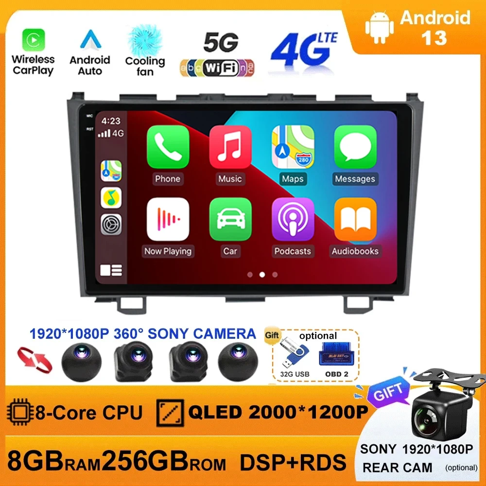 Android 13 Car Radio For Honda CRV CR-V 2006-2012 Multimedia Video Player Navigation Stereo GPS Carplay Android Auto 5G WIFI BT
Android 13 Car Radio For Honda CRV CR-V 2006-2012 Multimedia Video Player Navigation Stereo GPS Carplay Android Auto 5G WIFI BT