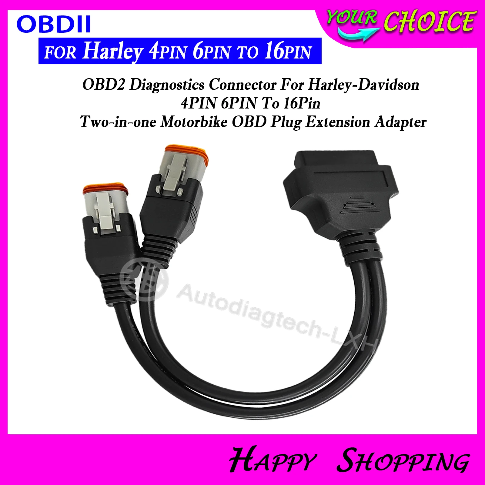 Диагностический разъем OBD2 для Harley-Davidson 4PIN 6PIN на 16-контактный адаптер-удлинитель OBD для мотоцикла «два в одном»
Диагностический разъем OBD2 для Harley-Davidson 4PIN 6PIN на 16-контактный адаптер-удлинитель OBD для мотоцикла «два в одном»
