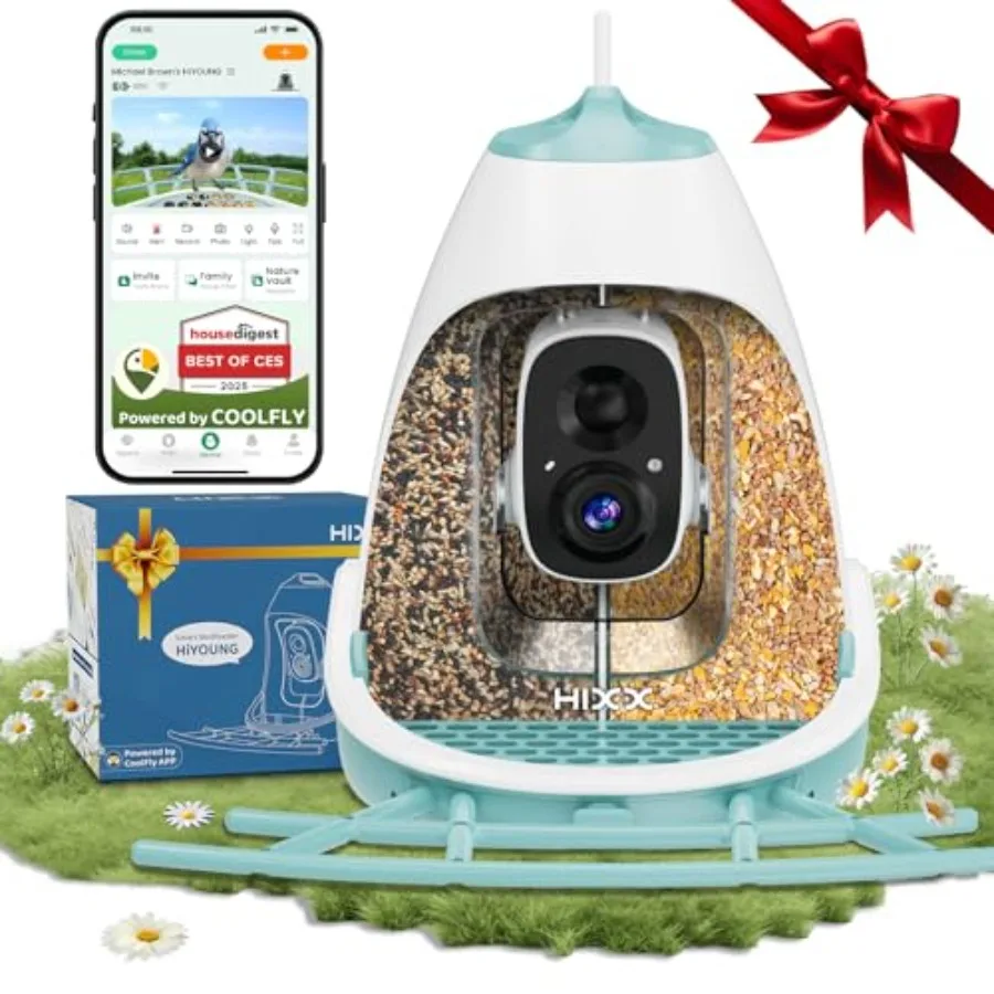 Smart Bird Feeder with Camera 2K HD Free Lifetime AI Bird Identification Solar Powered Motion Alert 2.4GHz WiFi Dual Seed Compa
Smart Bird Feeder with Camera 2K HD Free Lifetime AI Bird Identification Solar Powered Motion Alert 2.4GHz WiFi Dual Seed Compa