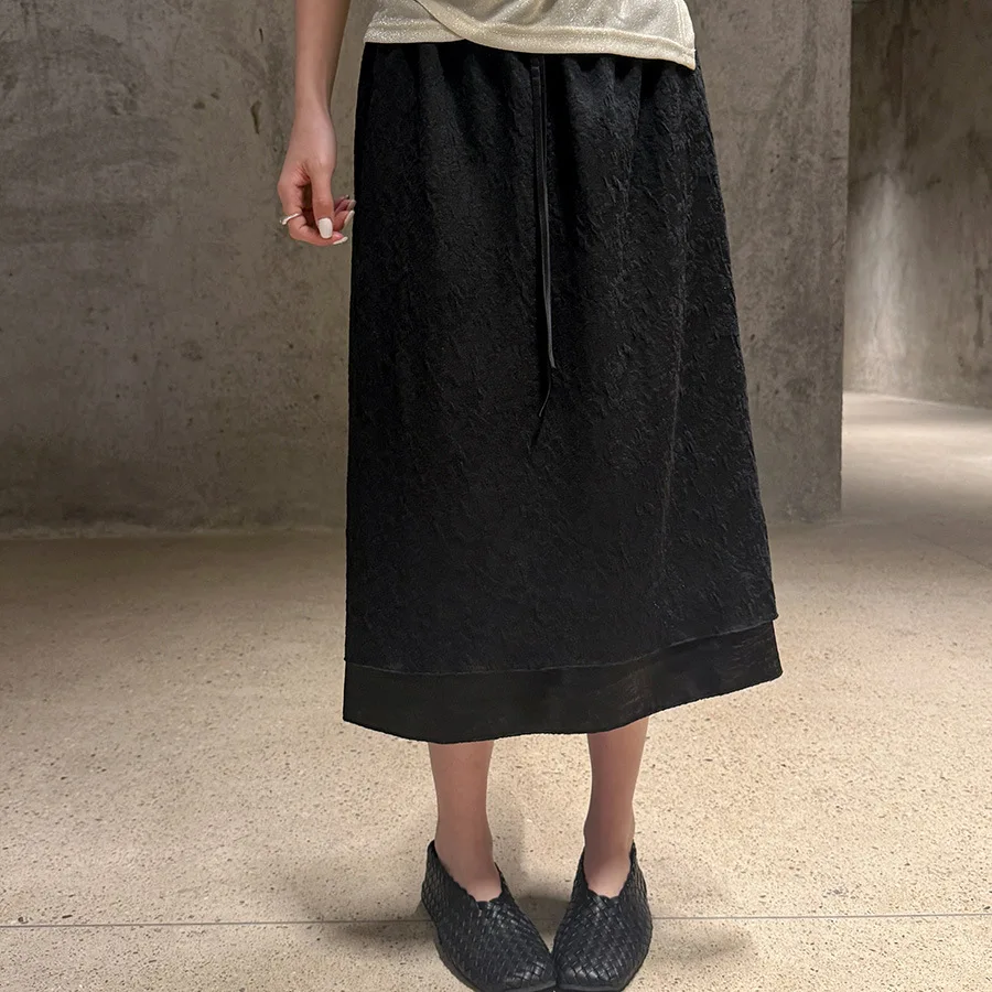 2026 Summer Women's Acetic Acid Maxi Skirt Korean Elegant Lace Double Layer Skirt Casual High Waist Jacquard Long Skirts New
2026 Summer Women's Acetic Acid Maxi Skirt Korean Elegant Lace Double Layer Skirt Casual High Waist Jacquard Long Skirts New