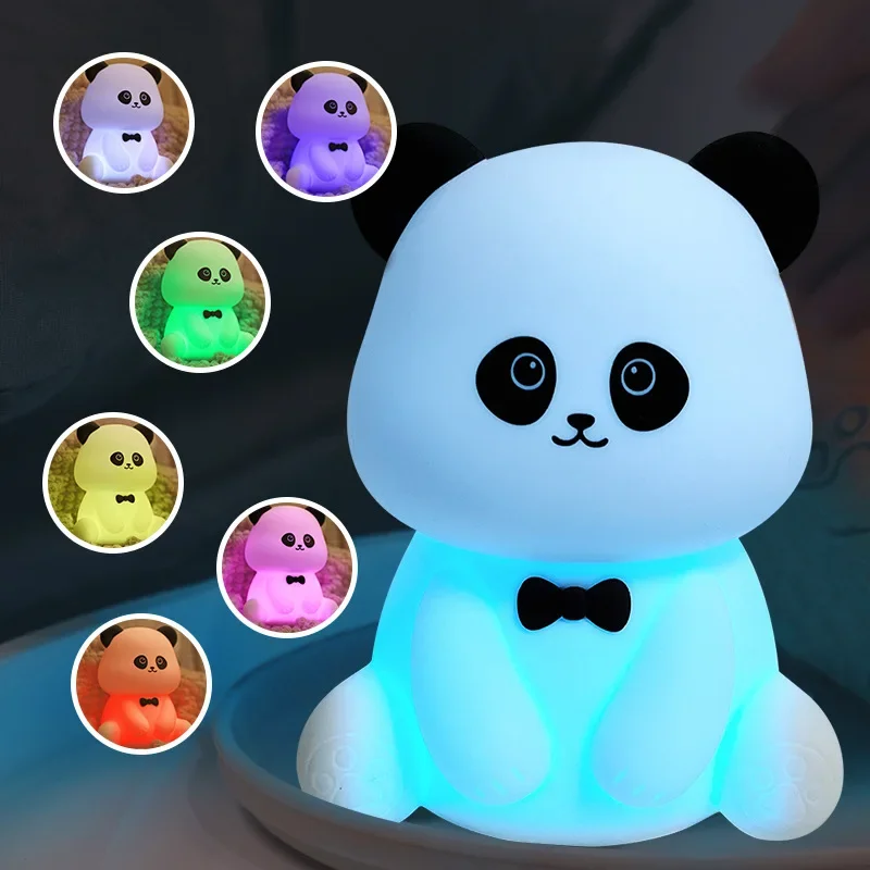 Panda Night Light Cute Fun Light Creative Gift Soft Silicone Patting Night Light Children's Day Birthday Gift
Panda Night Light Cute Fun Light Creative Gift Soft Silicone Patting Night Light Children's Day Birthday Gift
