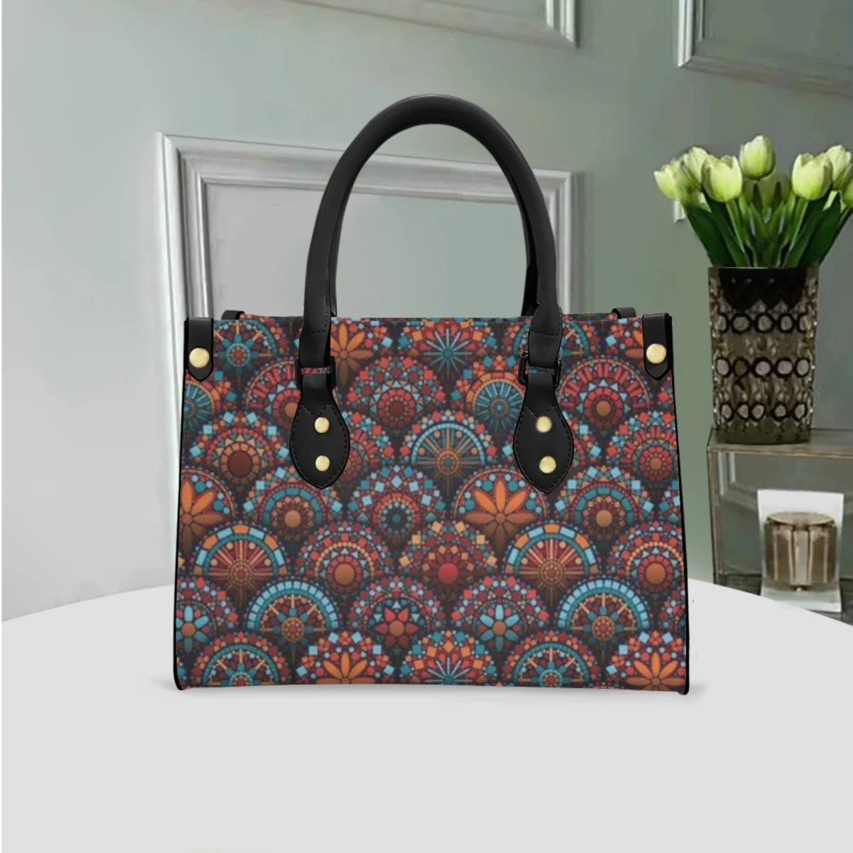 FORUDESIGNS Moroccan Culture Printed Handbag Ladies Ethnic Style Design Bags Women Leather Vintage Tote Bags EyeryParty
FORUDESIGNS Moroccan Culture Printed Handbag Ladies Ethnic Style Design Bags Women Leather Vintage Tote Bags EyeryParty