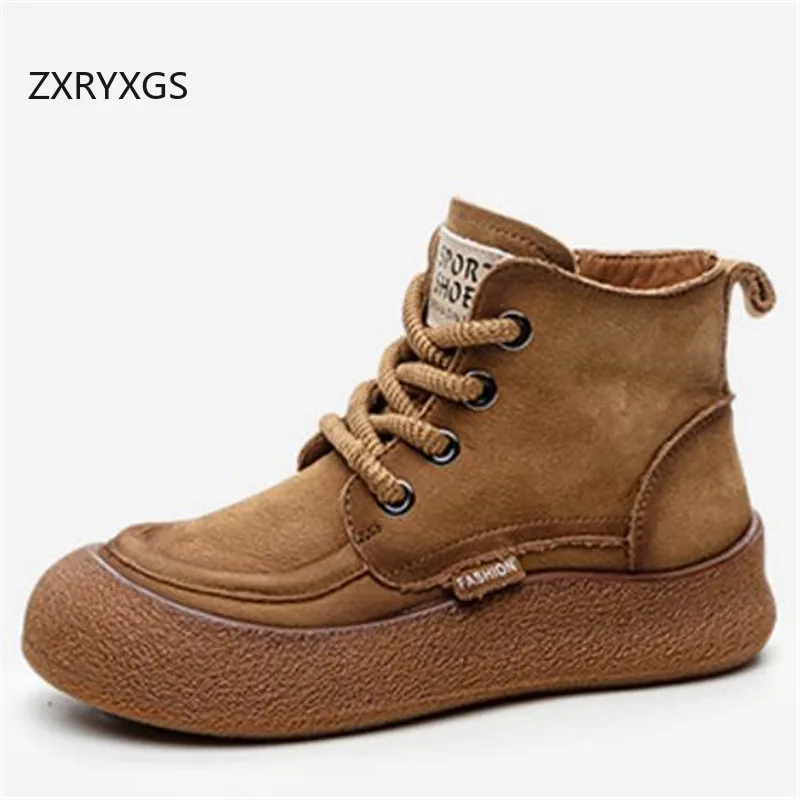 ZXRYXGS Premium Cowhide 100% Real Leather Boots Retro Casual Sneakers Women's Boots 2025 Large Size Sneakers Thick Sole Increase
ZXRYXGS Premium Cowhide 100% Real Leather Boots Retro Casual Sneakers Women's Boots 2025 Large Size Sneakers Thick Sole Increase