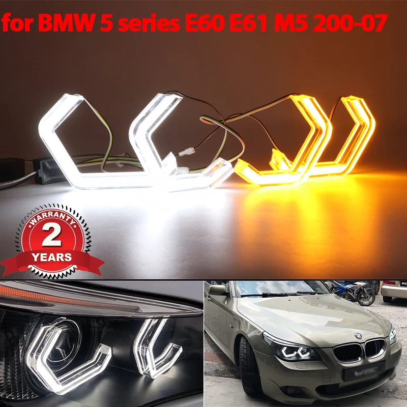 M4 style LED Angel Eyes Kit Ring Headlight Lamps For BMW 5 series E60 E61 520i 525i 530i M5 2001-2007 turn signal light
M4 style LED Angel Eyes Kit Ring Headlight Lamps For BMW 5 series E60 E61 520i 525i 530i M5 2001-2007 turn signal light