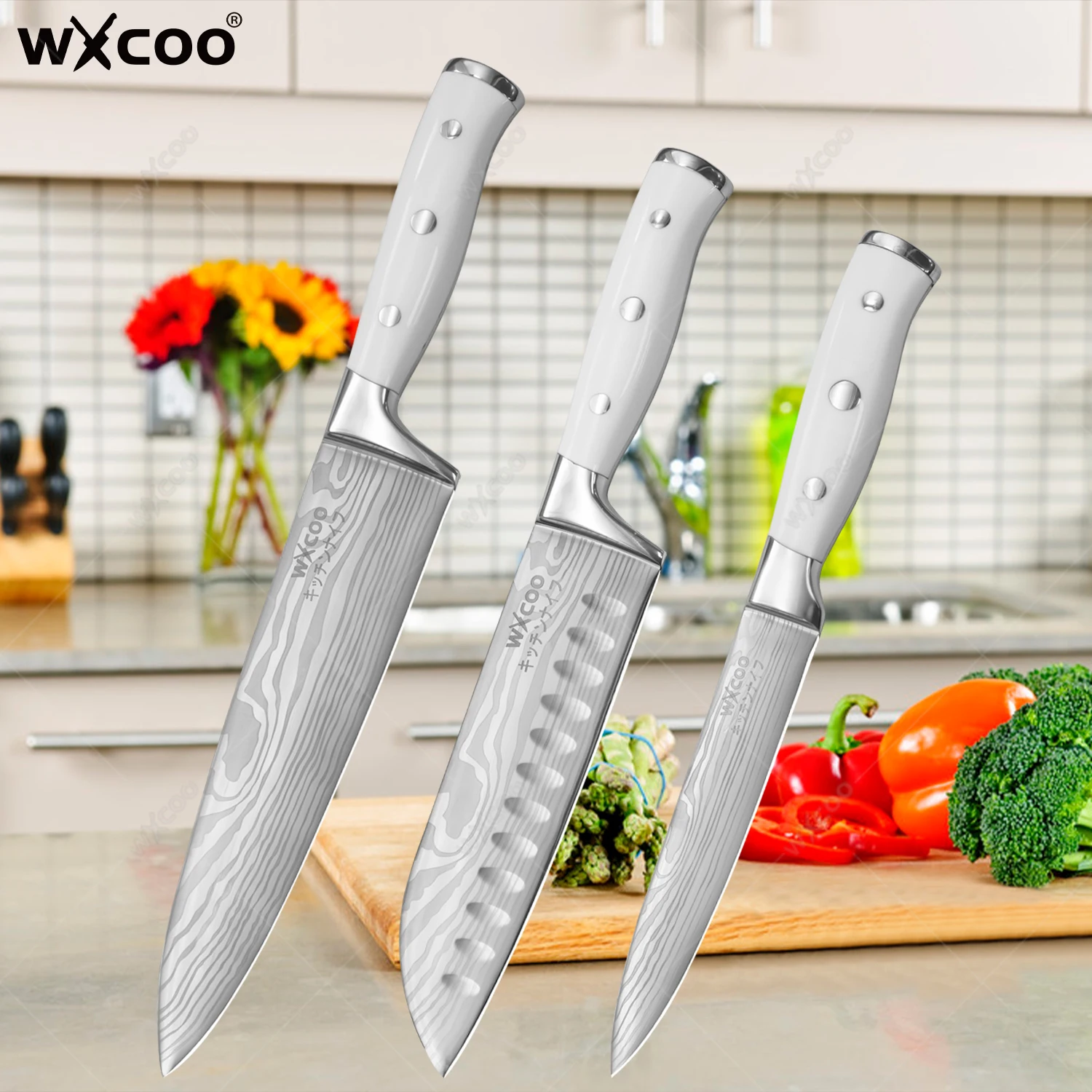 Chef Knife Slicing Fish Vegetables Fruit Meat Cleaver Japanese Santoku Knife Double Steel Head ABS Handle Kitchen Knives
Chef Knife Slicing Fish Vegetables Fruit Meat Cleaver Japanese Santoku Knife Double Steel Head ABS Handle Kitchen Knives