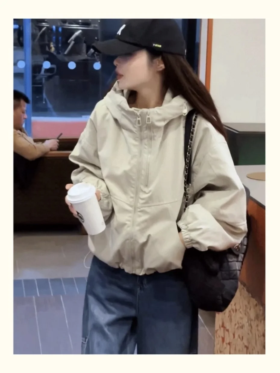 ort Coat Jaet Top Small Size Spring Autumn New Sle Workwear Windbreaker Loose Casual Hooded Jaet for Women
ort Coat Jaet Top Small Size Spring Autumn New Sle Workwear Windbreaker Loose Casual Hooded Jaet for Women