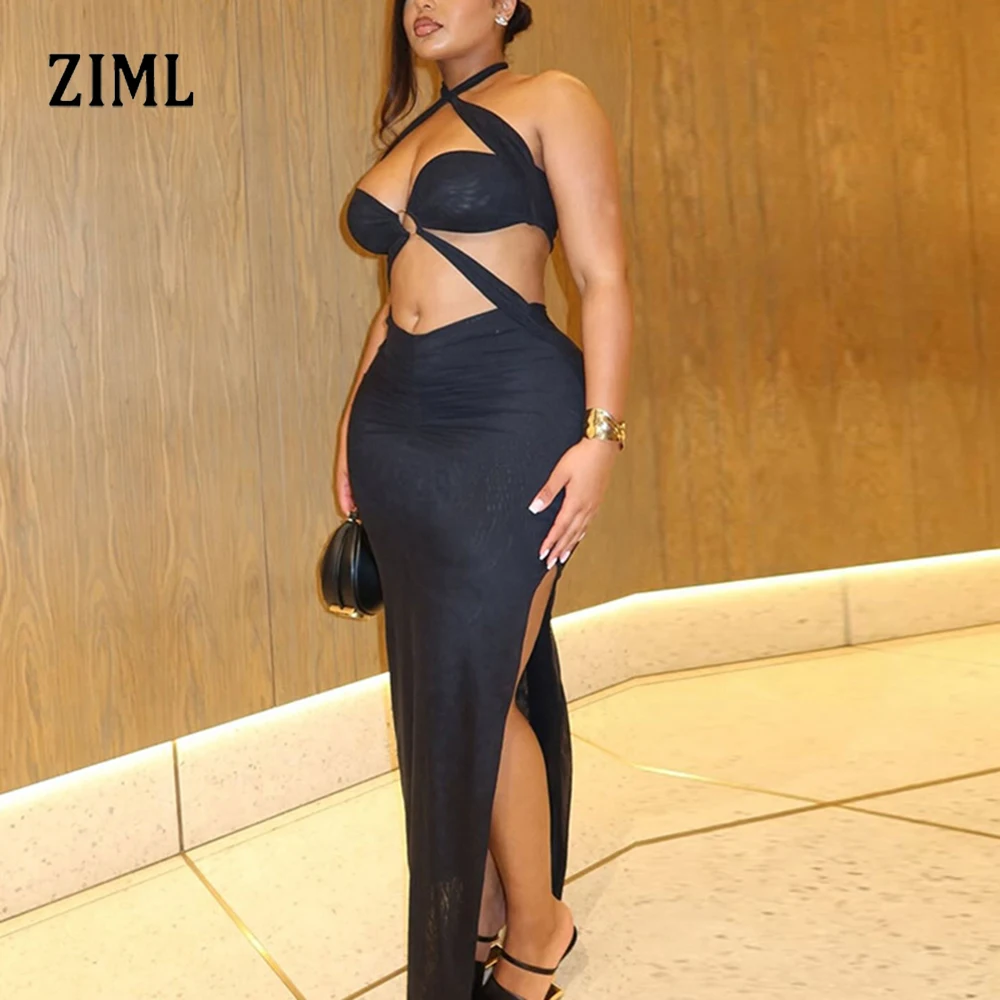 ZIML Sexy Solid Slimming Backless Dresses for Round Neck Sleeveless High Waist Temperament Slim Fit Slit Dress Female Fashion
ZIML Sexy Solid Slimming Backless Dresses for Round Neck Sleeveless High Waist Temperament Slim Fit Slit Dress Female Fashion