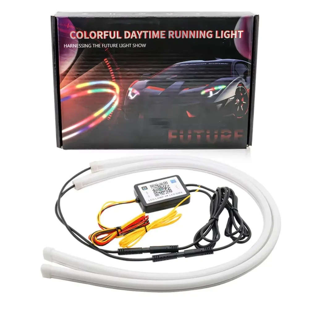Dual-Color Flowing Turn Signal Driving Lights Dynamic Color-Changing LED Headlights Light Guide for Cars Daytime Running Light
Dual-Color Flowing Turn Signal Driving Lights Dynamic Color-Changing LED Headlights Light Guide for Cars Daytime Running Light