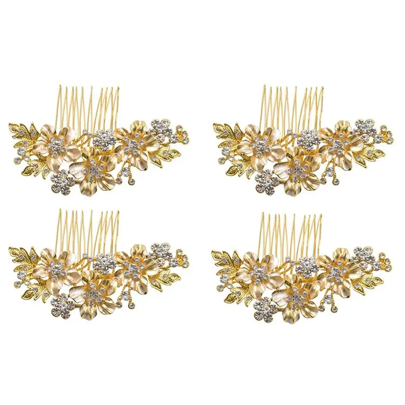 Most-4X Wedding Bridal Hair Combs Vintage Imitation Crystal Hairpins Prom Jewelry Gold Silver Flower Pattern Women Gold
Most-4X Wedding Bridal Hair Combs Vintage Imitation Crystal Hairpins Prom Jewelry Gold Silver Flower Pattern Women Gold
