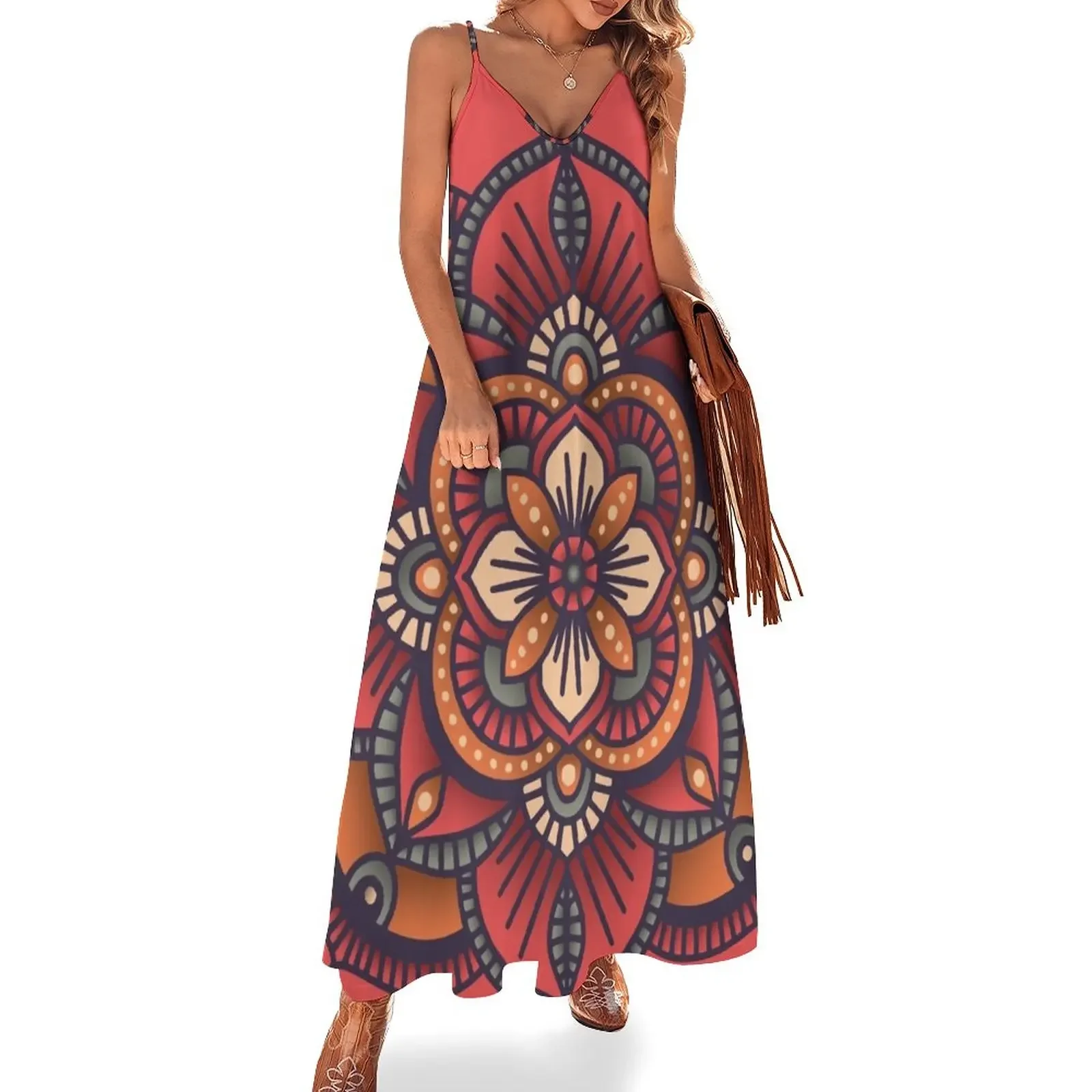 Red Mandala Sleeveless Dress sexy dress for women dress for women summer chic and elegant woman Clothing
Red Mandala Sleeveless Dress sexy dress for women dress for women summer chic and elegant woman Clothing